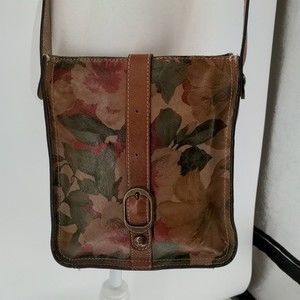 Patricia Nash Floral Crossbody Bag - Brown and Green